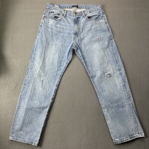 Polo Ralph Lauren Vintage Classic Fit Distressed Jeans Light Wash W34 L32